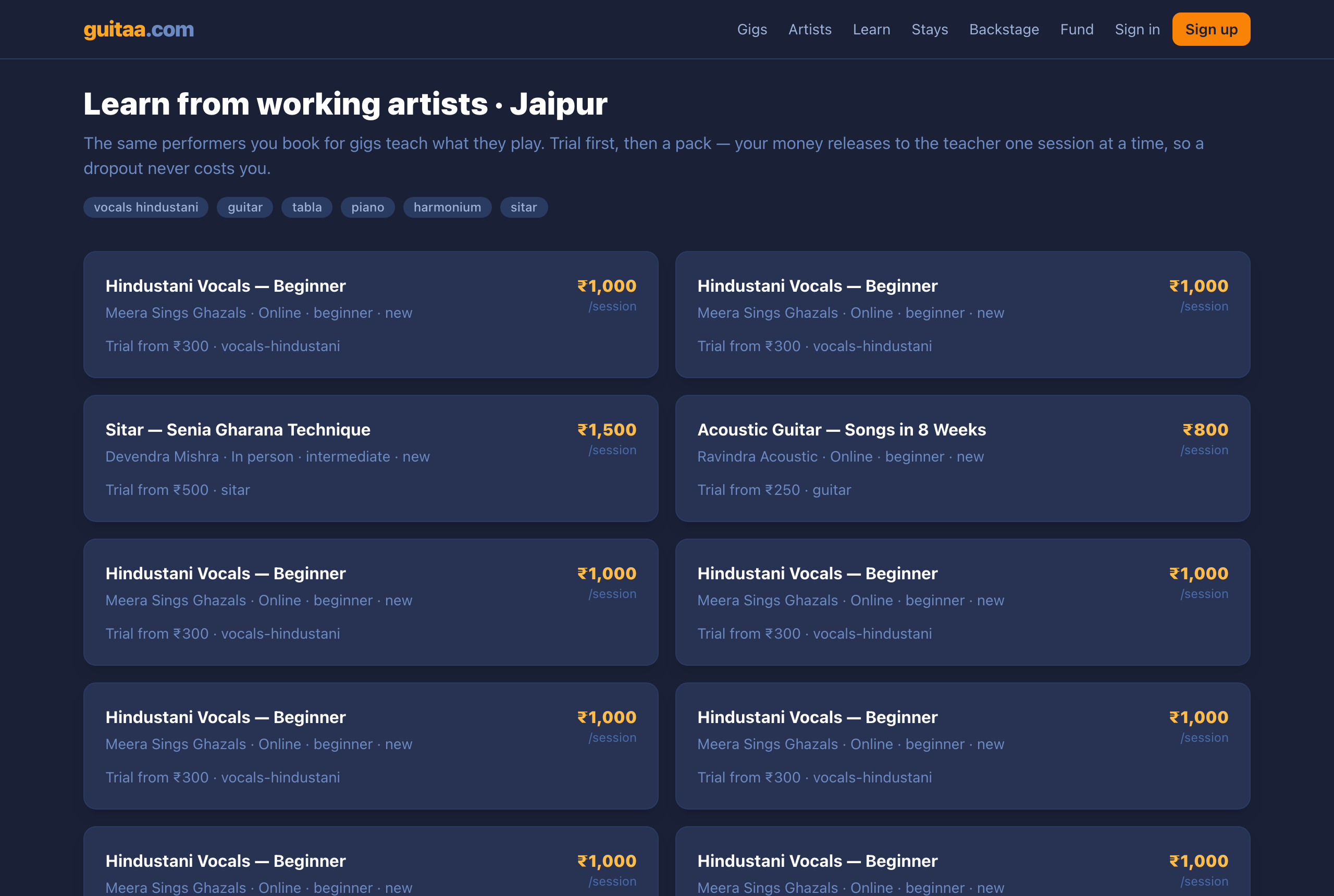 Learn from working artists